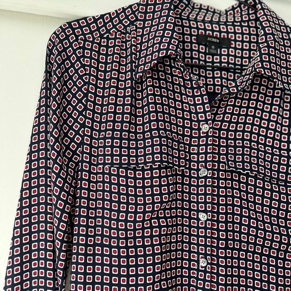 J. Crew button front dress in geometric print - Picture 4 of 5